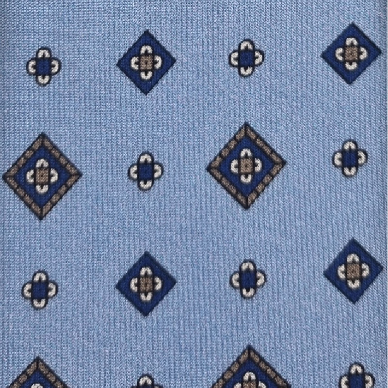 Twille print 3 folds unlined tie -... Twille print 3 folds unlined tie -...