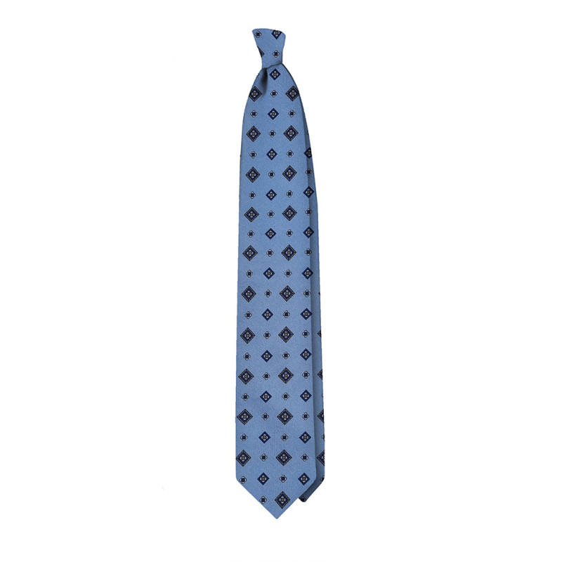 Twille print 3 folds unlined tie -... Twille print 3 folds unlined tie -...