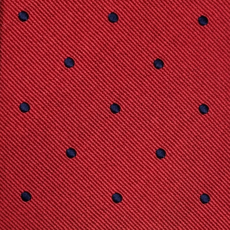 dots reps jacquard tie - red/navy