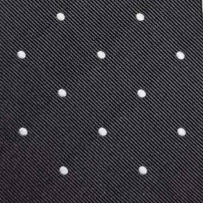 dots reps jacquard tie - black/white