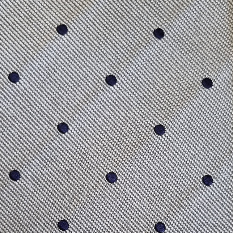 Dots reps jacquard tie - grey/navy