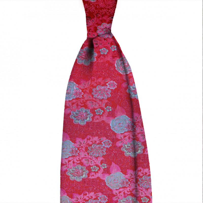 Multiflower jacquard magenta