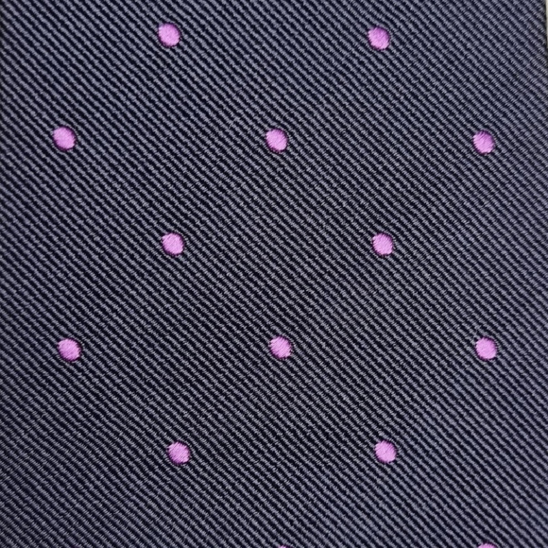 dots reps jacquard tie - navy/lilac