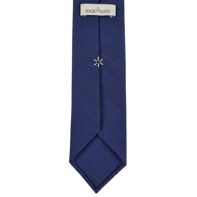 Prince of Wales 3 folds tie - navy Prince of Wales 3 folds tie - navy