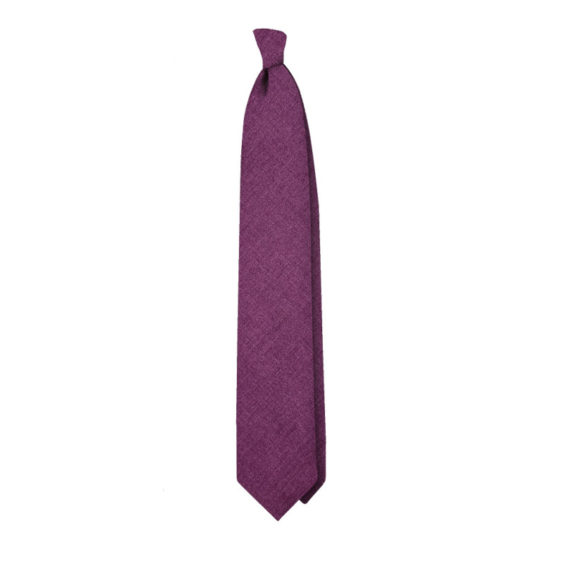 Solid 3 folds unlined tie - mauve Solid 3 folds unlined tie - mauve