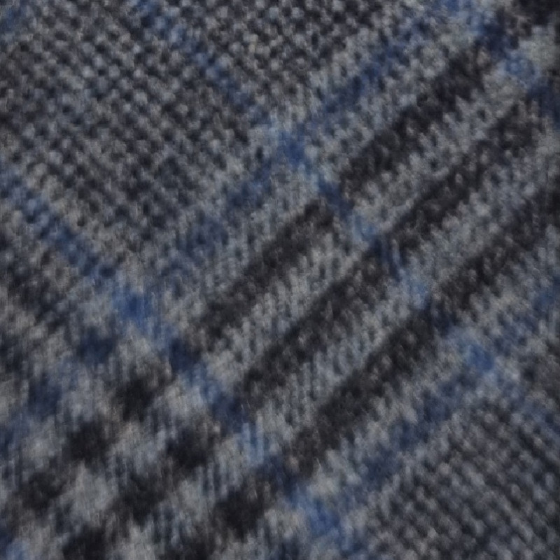 Zegna wool/cashmere checked 3 folds...