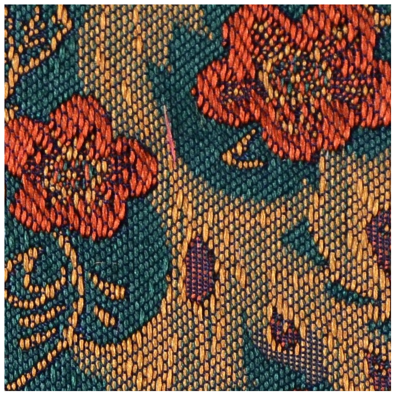 Multiflower jacquard oro-arancio