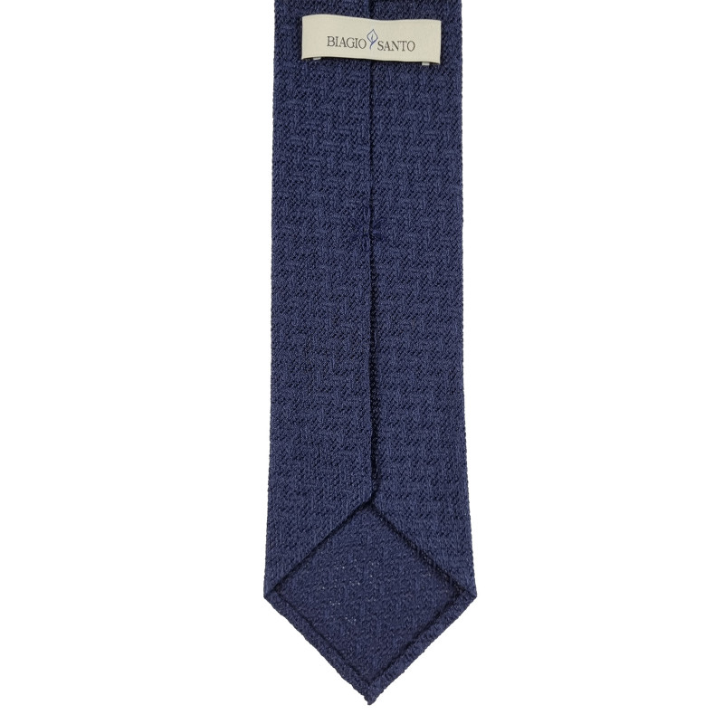 Grenadine 3 folds unlined tie - navy...