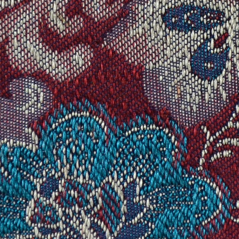 Multiflower jacquard borgogna