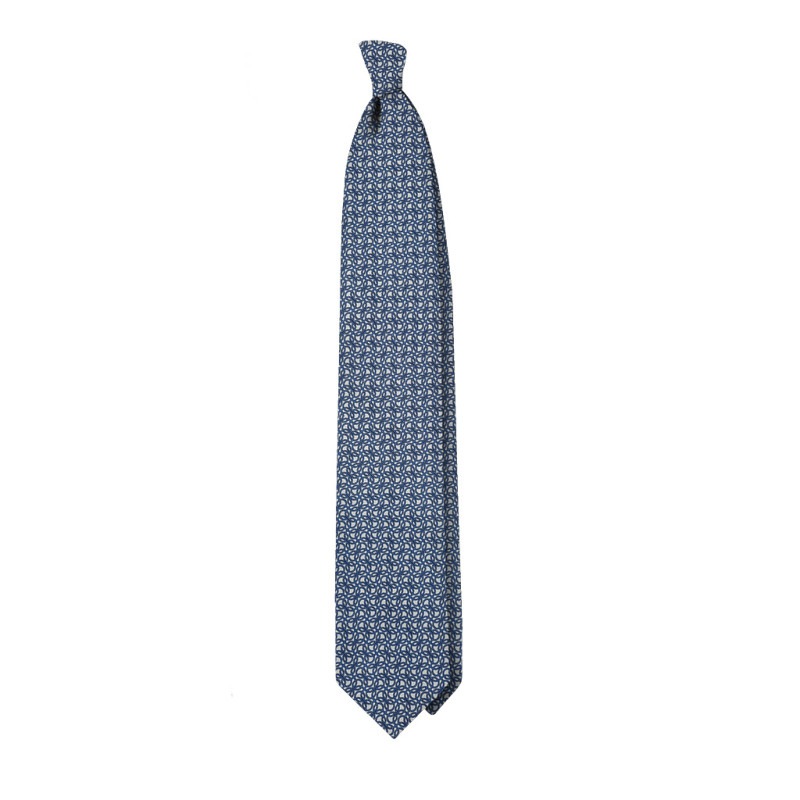Twille print 3 folds unlined tie -... Twille print 3 folds unlined tie -...