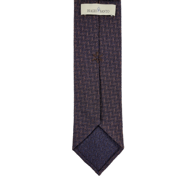 Grenadine 3 folds unlined tie - brown... Grenadine 3 folds unlined tie - brown...