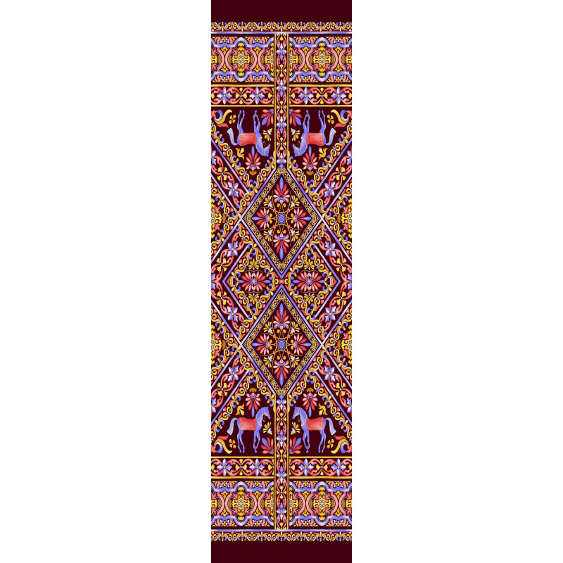 Sciarpa cashmere/modal stampa bordeaux