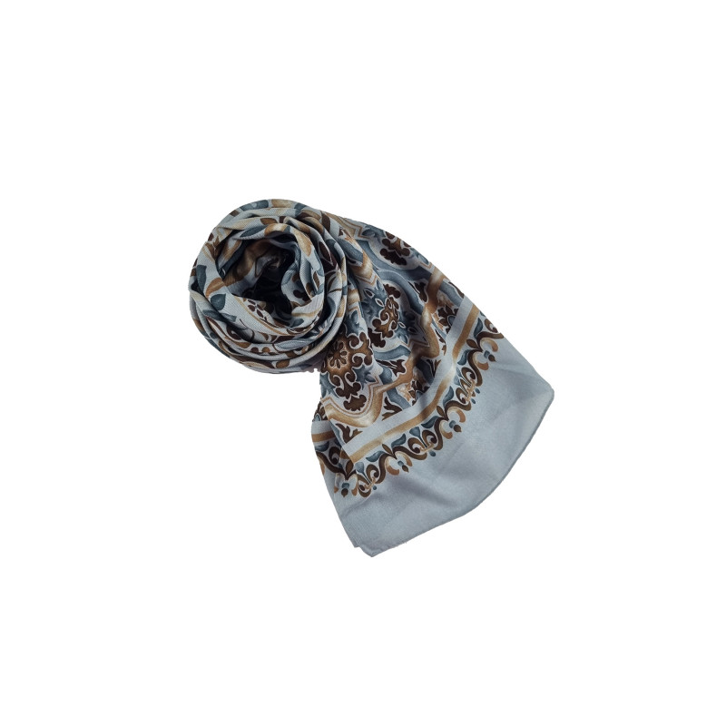 Sciarpa cashmere/modal stampa grigio...