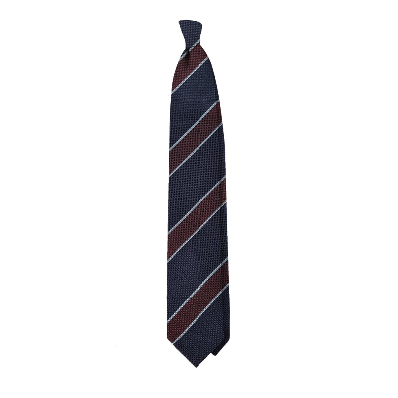 Jacquard stripes 3 folds unlined tie... Jacquard stripes 3 folds unlined tie...