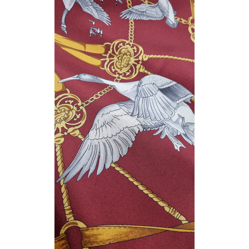 Silk neck foulard 70 x 70 - bordeaux