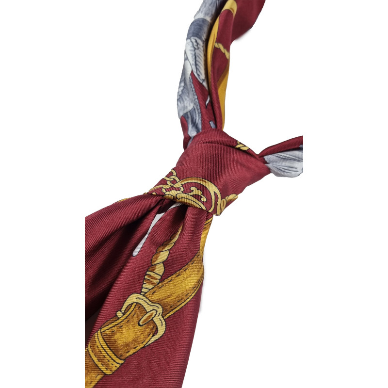 Silk neck foulard 70 x 70 - bordeaux