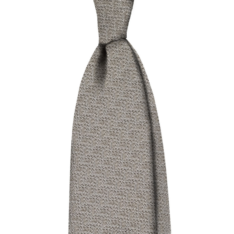 Grenadine 3 folds unlined tie - ivory...