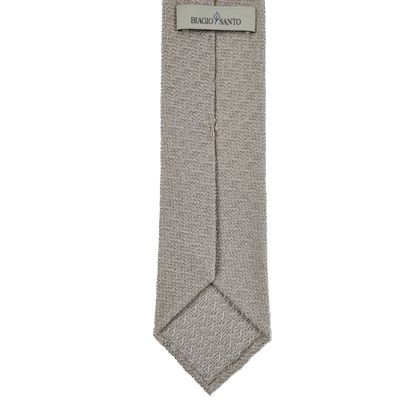 Grenadine 3 folds unlined tie - ivory...