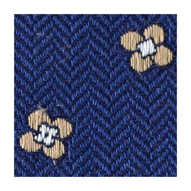 Navy flower jacquard