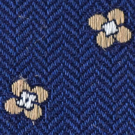 Navy flower jacquard