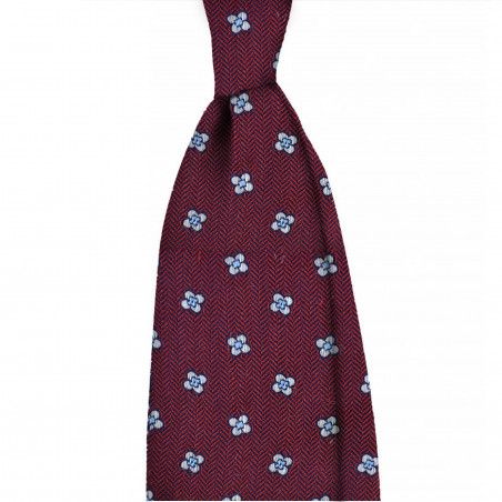 Burgundy flower jacquard