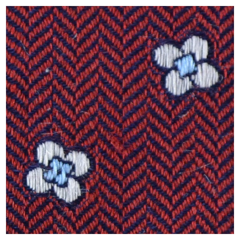 Burgundy flower jacquard