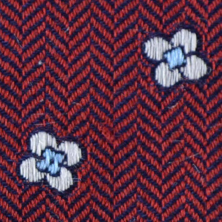 Fiori jacquard borgogna