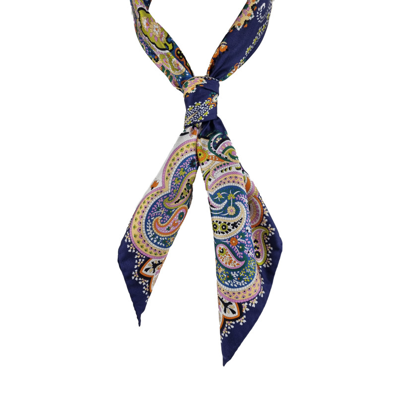 Silk neck foulard 70 x 70 multicolor