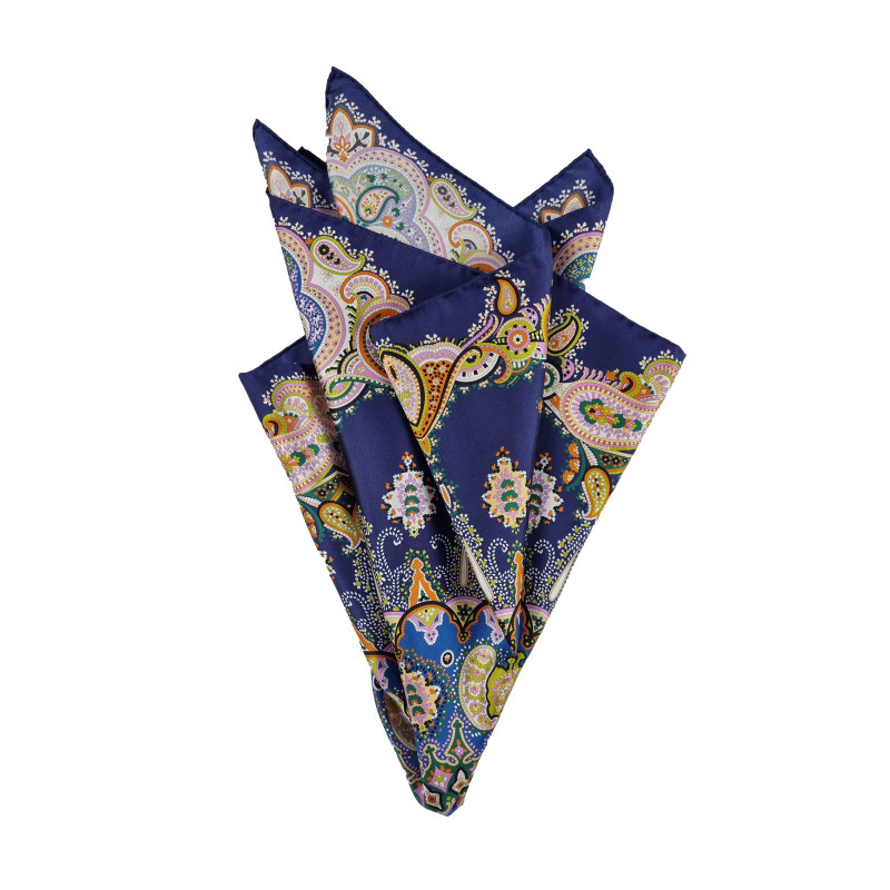 Silk neck foulard 70 x 70 multicolor