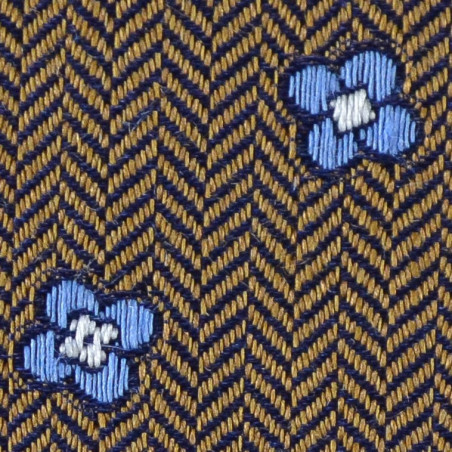 Fiori jacquard cammello