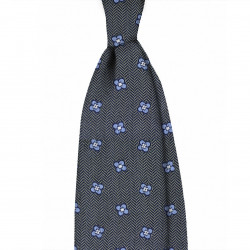 Fiori jacquard grigio