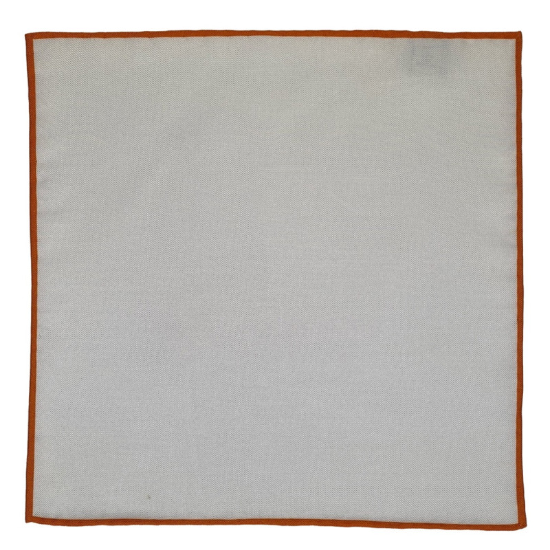 Orange shoestring silk pocket square Orange shoestring silk pocket square