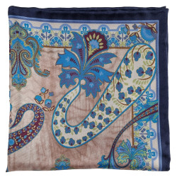 Paisley motif printed silk...