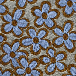 Light blue daisy on ivory 2