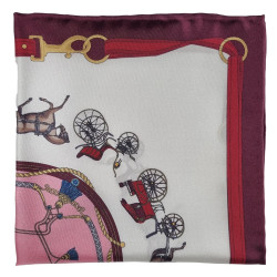 Horse motif printed silk...