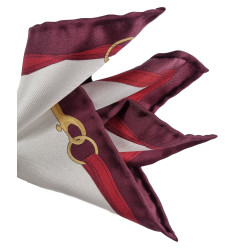 Horse motif printed silk... 2