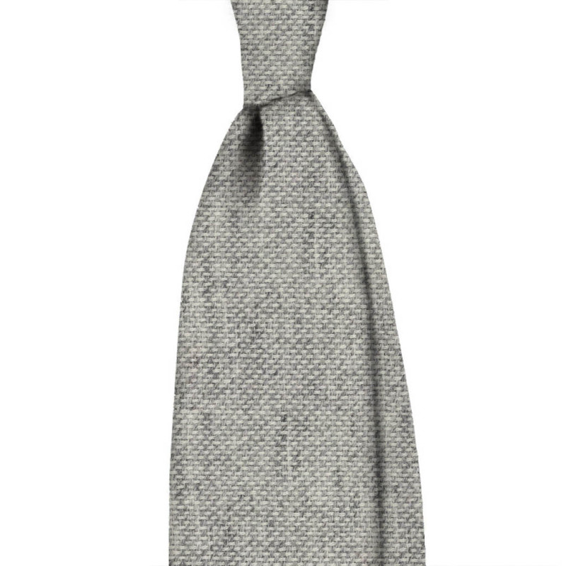 Cravatta 3 pieghe cashmere unito -...