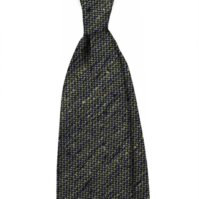 Melange 3 folds unlined shantung tie...