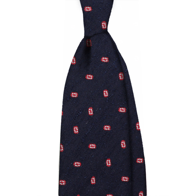 Red micro pattern 3 folds unlined...