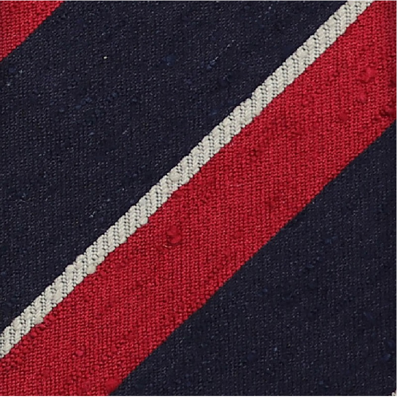 3 folds unlined shantung stripes tie...