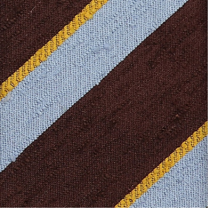 3 folds unlined shantung stripes tie...