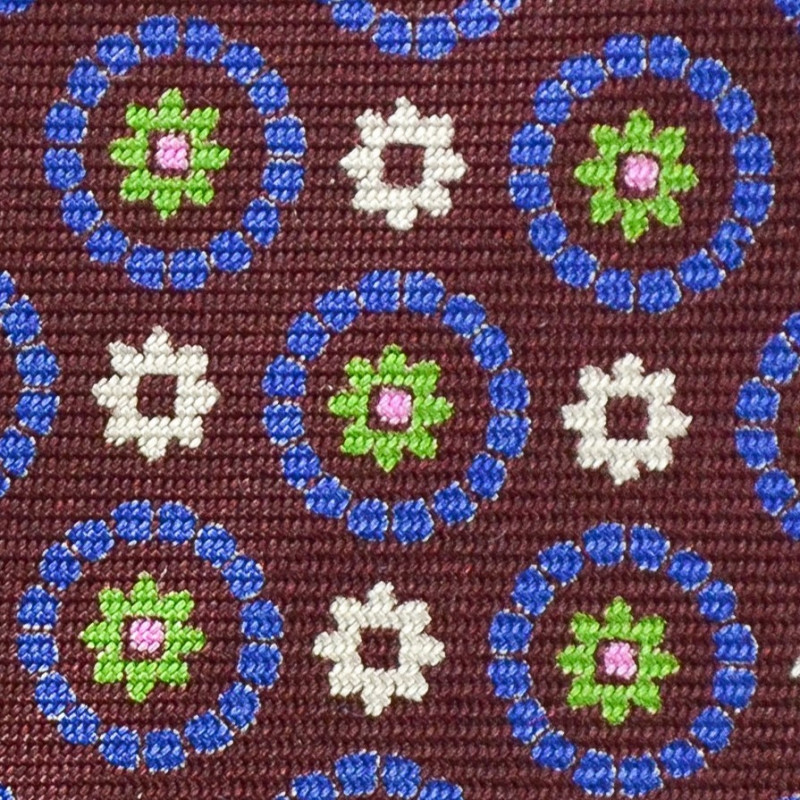 Burgundy medallions