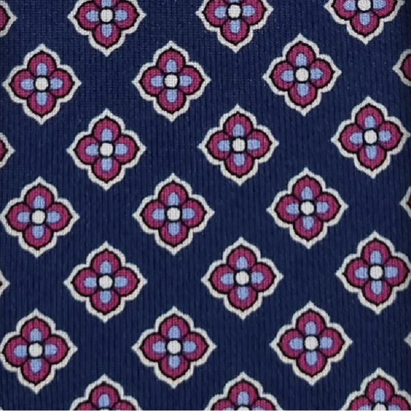 Floral Pattern Handprinted Selftipped...