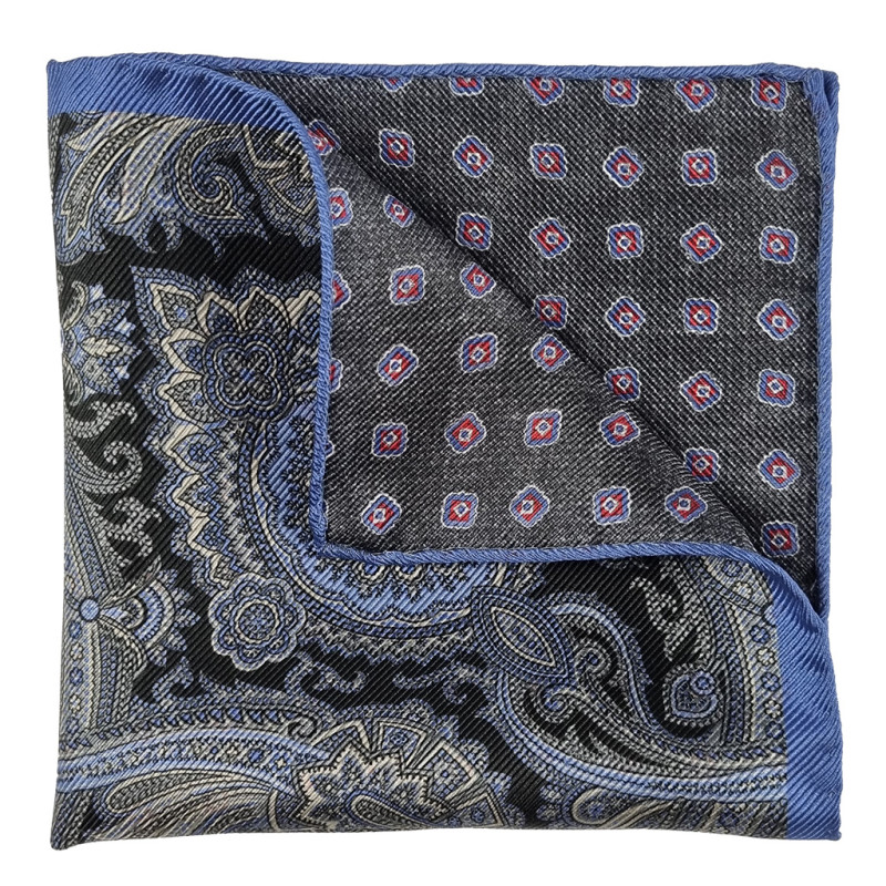 Pochette paisley double face -...