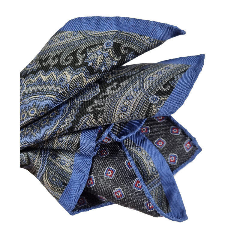 Pochette paisley double face -...