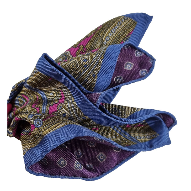 Pochette paisley double face -...