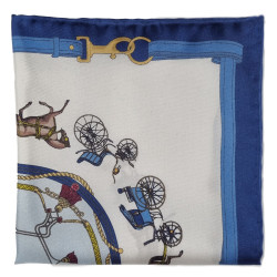 Horse motif printed silk...