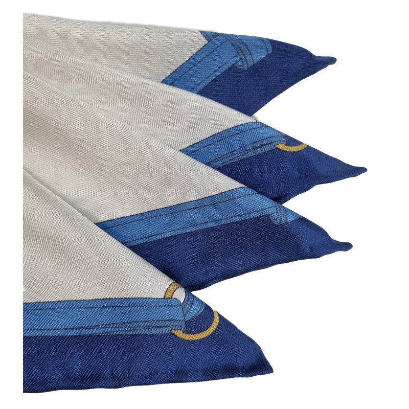 Horse motif printed silk pocket...