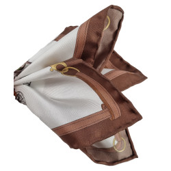 Horse motif printed silk... 2