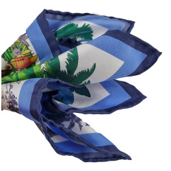 Tucan motif printed silk... 2